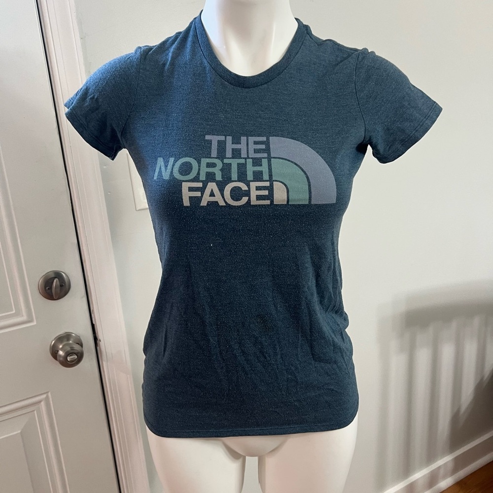 The North Face Blue Fitted Polo T-Shirt Short Sleeve